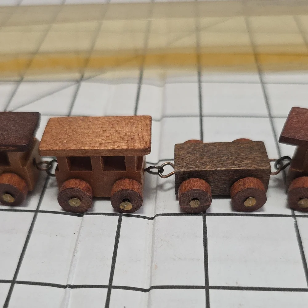 Wooden Block Set Loquai Holzkunst West Germany Original Wooden Train Set Vintage